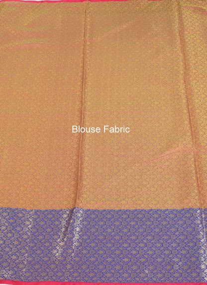 Banarasi Vastra Kora Silk Resham Tanchoi Saree & Zari Woven Skirt Border Green