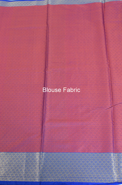 Banarasi Vastra Kora Silk Tanchoi Saree Resham Body Zari Woven Skirt Border Rust
