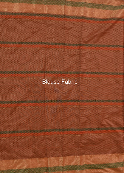 Banarasi Vastra Chanderi Silk Saree with Resham Tilfi Buta Floral Zari Border