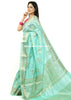 Banarasi Vastra Pure Banarasi Handloom Dupion Silk Zari Woven Saree Aqua Green