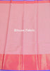 Banarasi Vastra Cotton Soft Saree With Large Leaf Buta & Floral Zari Border Blue