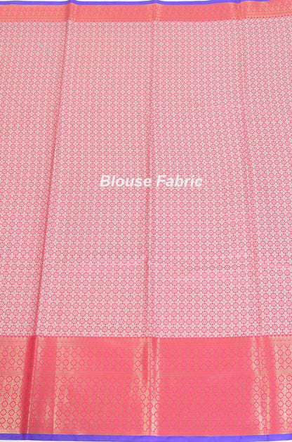Banarasi Vastra Cotton Soft Saree With Large Leafs Buta & Floral Zari Border