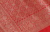 100% Pure Katan Silk Banarasi Handloom Woven Floral Zari Zaal Saree Sari Red