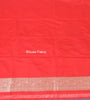 100% Pure Katan Silk Banarasi Handloom Woven Floral Zari Zaal Saree Sari Red