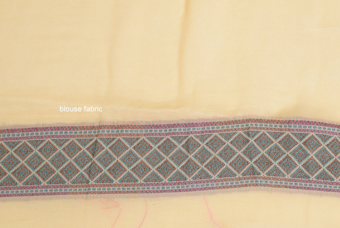 Cream Pure Khaddi Chiffon Silk Banarasi Handloom Woven Paisley Motifs Saree