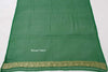 Green Pure Khaddi Georgette Silk Banarasi Handloom Woven Zari Zaal Saree Fabric