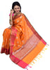 Banarasi Vastra Semi Katan Silk Woven Saree Silver Buta Contrast Skirt Border