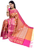 Banarasi Vastra Semi Katan Silk Woven Saree Silver Buta Antique Skirt Border