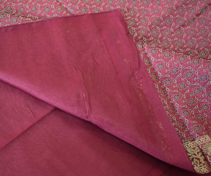 Banarasi Bed Cover Set Indian Ethnic Traditional Woven Resham Brocade Maroon