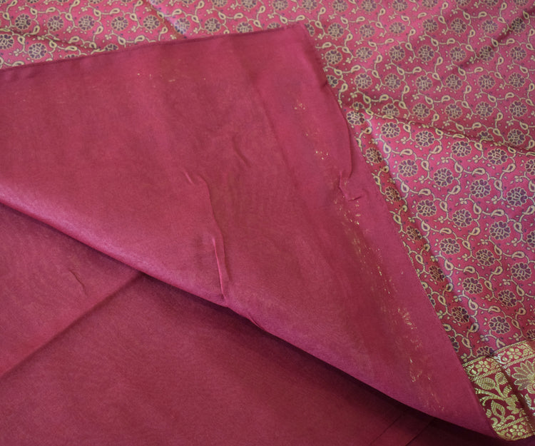 Banarasi Bed Cover Set Indian Ethnic Traditional Woven Resham Brocade Maroon