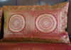 Banarasi Bed Cover Set Indian Ethnic Traditional Silk Woven Zari Brocade Maroon