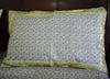 Banarasi Bed Cover Set Indian Ethnic Traditional Silk Woven Resham Brocade White