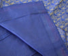 Banarasi Bed Cover Set Indian Ethnic Traditional Silk Woven Resham Brocade Blue