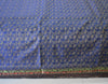 Banarasi Bed Cover Set Indian Ethnic Traditional Silk Woven Resham Brocade Blue