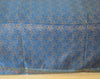 Banarasi Bed Cover Set Indian Ethnic Traditional Silk Woven Resham Brocade Blue
