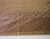 Banarasi Bed Cover Set Indian Ethnic Traditional Silk Woven Resham Brocade Brown