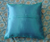 Banarasi Bed Cover Set Indian Ethnic Traditional Silk Woven Resham Brocade Blue