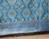 Banarasi Bed Cover Set Indian Ethnic Traditional Silk Woven Resham Brocade Blue
