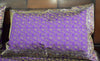Banarasi Bed Cover Set Indian Ethnic Traditional Woven Resham Brocade Purple