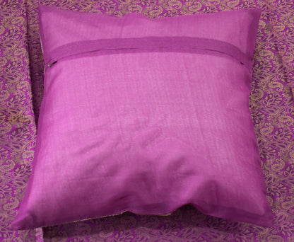 Banarasi Bed Cover Set Indian Ethnic Traditional Woven Resham Brocade Magenta