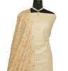 Khadi Cotton Silk Cream Dress Material Printed Bhagalpuri Salwar Kameez Dupatta