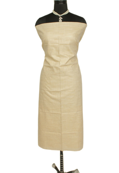 Khadi Cotton Silk Cream Dress Material Printed Bhagalpuri Salwar Kameez Dupatta