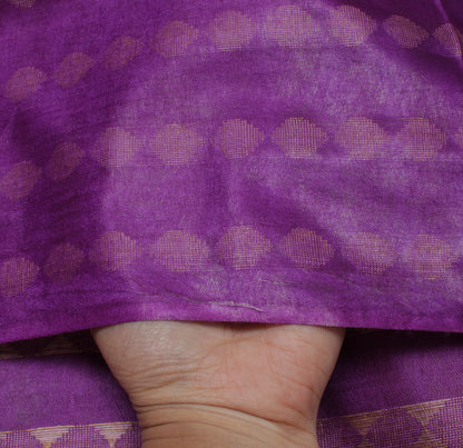 Blend Katan Silk Purple Dress Material Woven Bhagalpuri Salwar Kameez Dupatta