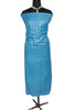 Blend Katan Silk Blue Dress Material Woven Bhagalpuri Salwar Kameez Dupatta Set