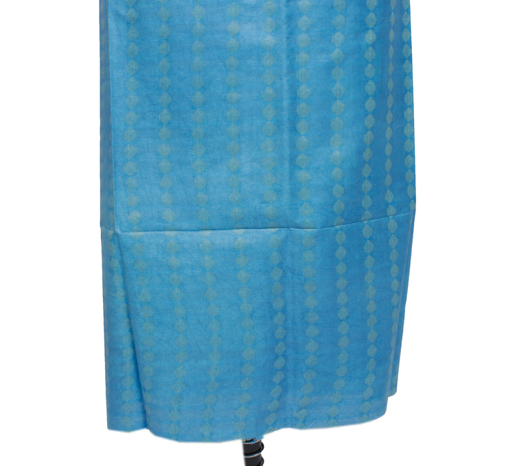 Blend Katan Silk Blue Dress Material Woven Bhagalpuri Salwar Kameez Dupatta Set