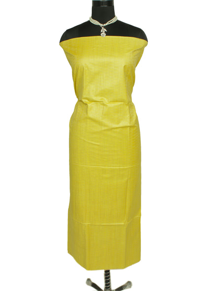 Cotton Silk Lemon Dress Material Woven Bhagalpuri Salwar Kameez Dupatta Set