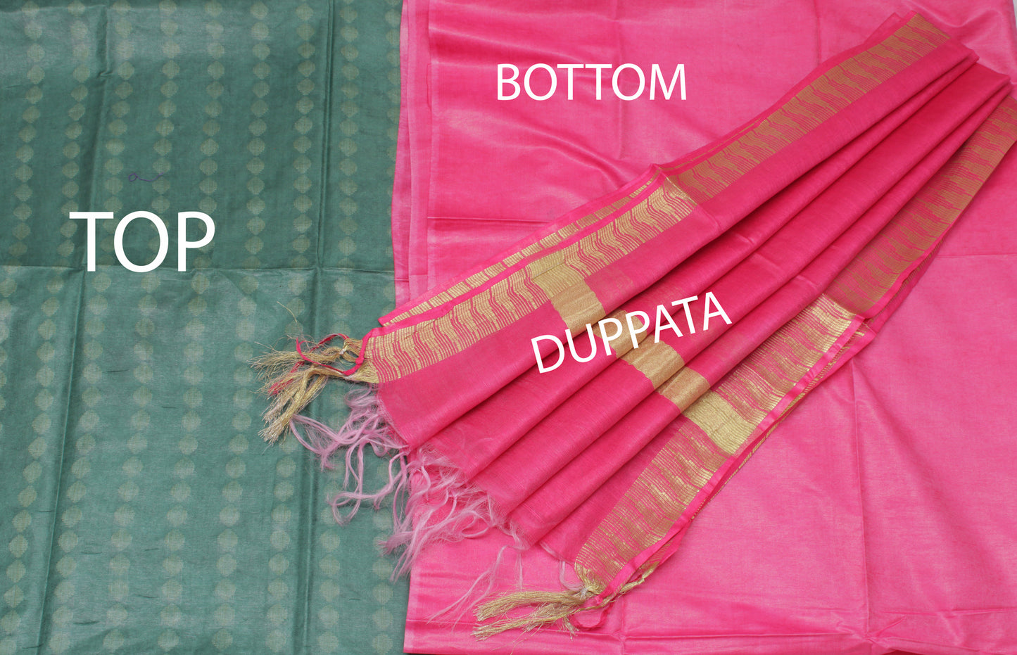 Pure Cotton Silk Teal Dress Material Woven Bhagalpuri Salwar Kameez Dupatta