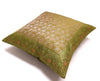 16x16 Inch Indian Woven Zari Brocade Banarasi Silk Paisley Cushion Covers Green