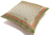 16x16 Inch Indian Woven Zari Brocade Banarasi Silk Paisley Cushion Covers