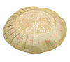 16x16 Inch Indian Woven Zari Brocade Banarasi Silk Cushion Elephant Cover White