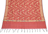 Rust Banarasi Dupatta Indian Art Silk Woven Resham Brocade Long Stole Scarves