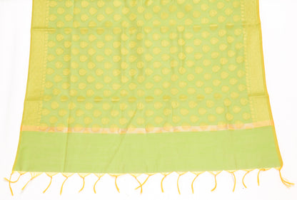 Green Banarasi Dupatta Indian Art Silk Woven Zari Brocade Long Stole Scarves