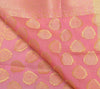 Pink Banarasi Dupatta Indian Art Silk Woven Zari Brocade Long Stole Scarves