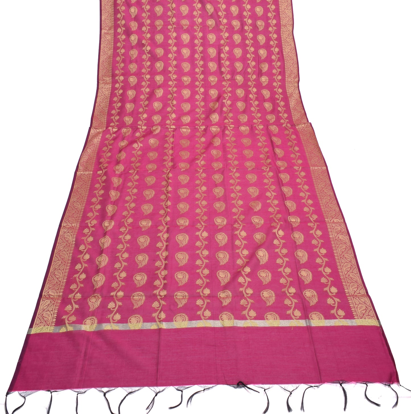 Purple Banarasi Dupatta Indian Art Silk Woven Resham Brocade Long Stole Scarves