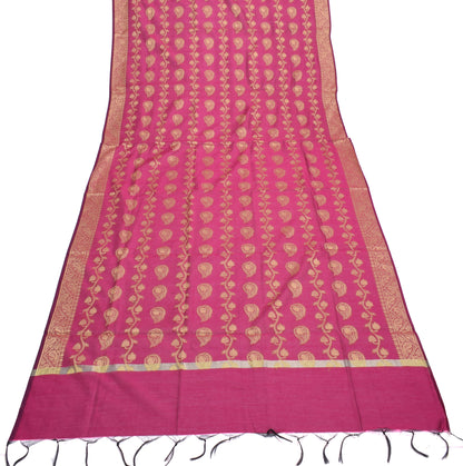 Purple Banarasi Dupatta Indian Art Silk Woven Resham Brocade Long Stole Scarves