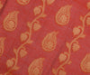 Rust Banarasi Dupatta Indian Art Silk Woven Resham Brocade Long Stole Scarves