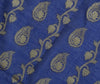 Blue Banarasi Dupatta Indian Art Silk Woven Resham Brocade Long Stole Scarves