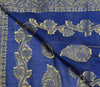 Blue Banarasi Dupatta Indian Art Silk Woven Resham Brocade Long Stole Scarves