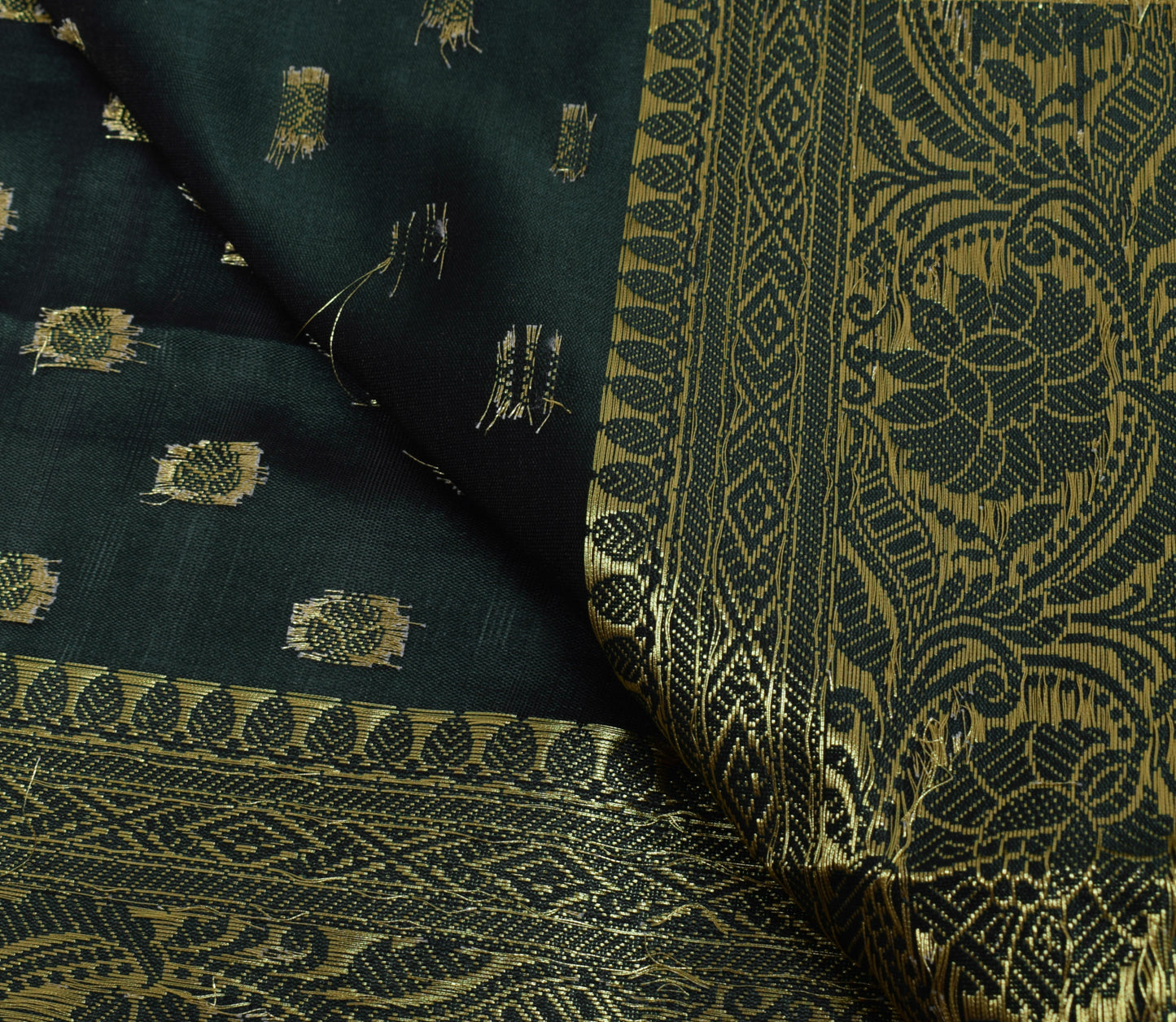 Green Banarasi Dupatta Indian Art Silk Woven Zari Brocade Long Stole Scarves