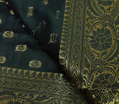 Green Banarasi Dupatta Indian Art Silk Woven Zari Brocade Long Stole Scarves
