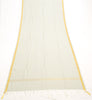 Cream Banarasi Dupatta Indian Art Silk Woven Zari Brocade Long Stole Scarves