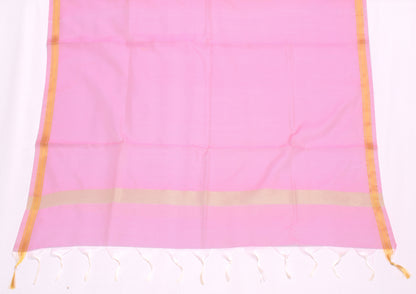 Pink Banarasi Dupatta Indian Art Silk Woven Zari Brocade Long Stole Scarves