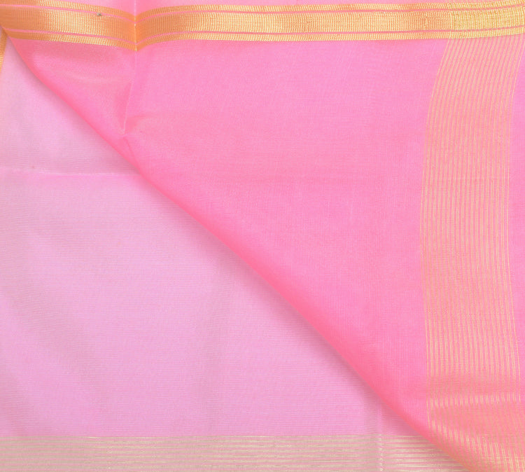 Pink Banarasi Dupatta Indian Art Silk Woven Zari Brocade Long Stole Scarves