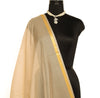 Beige Banarasi Dupatta Indian Art Silk Woven Zari Brocade Long Stole Scarves