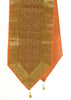 Mustard Indian Banarasi Silk Brocade Paisley Table Runner Dining Decor Cloth