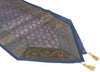 Gray Table Runner Dining Decor Indian Banarasi Silk Brocade Paisley Gift Cloth
